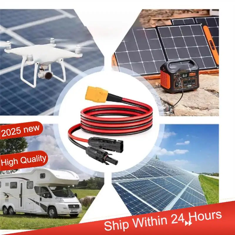 ~【A48T HOT】XT90 Female Solar Panel Connector Adapter 10AWG 1M Cable For Portable Power Station RC Battery Pack Drone RV Etc