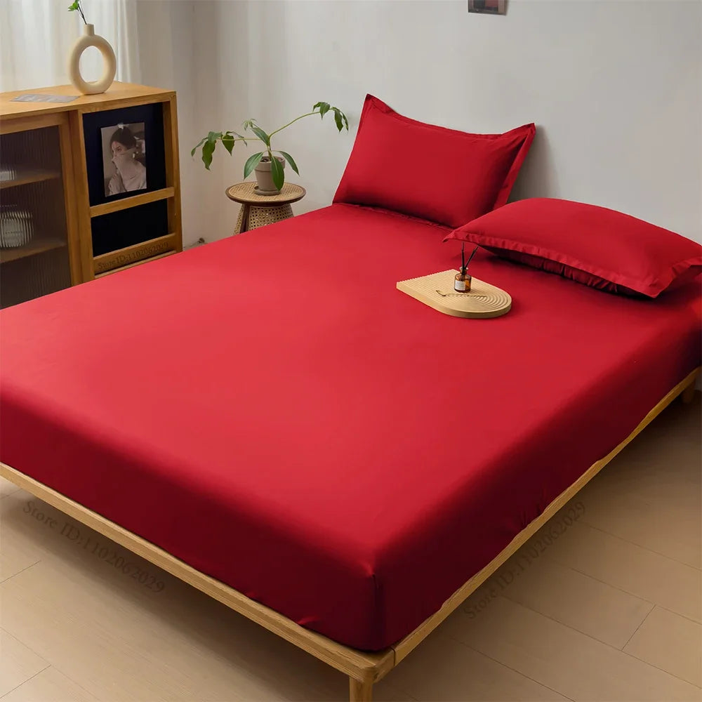 Waterproof Mattress Cover Bed Fitted Sheet Throw Mattress Bedspread Protector Pads Single/Double/King/Queen Full Size Gray/White