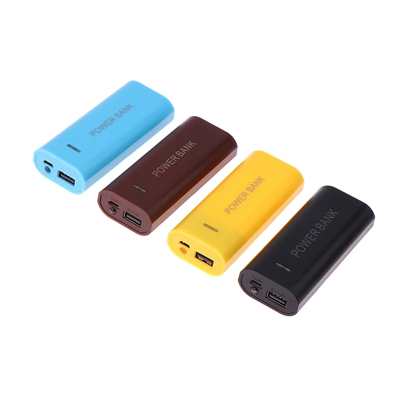 Replaceable Power Bank Case DIY 2Cell 18650 Battery Box For Smart Phone Charge 5V 1A For 18650 Battery With Indicator Light