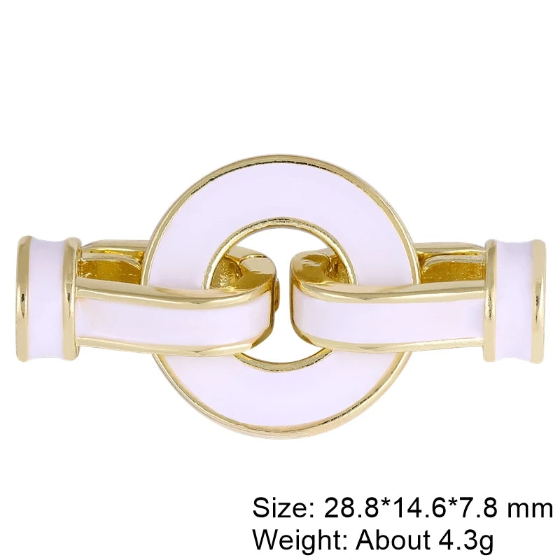 Juya18K Gold Silver Plated Decorative Connector Lock Fasteners Hooks Clasps For DIY Beadwork Beads Crystal Pearls Jewelry Making