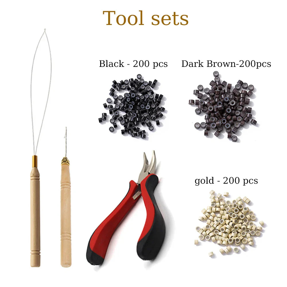 48 Inch Synthetic Hair Tinsel Kit 12 Colors Sparkling Extensions