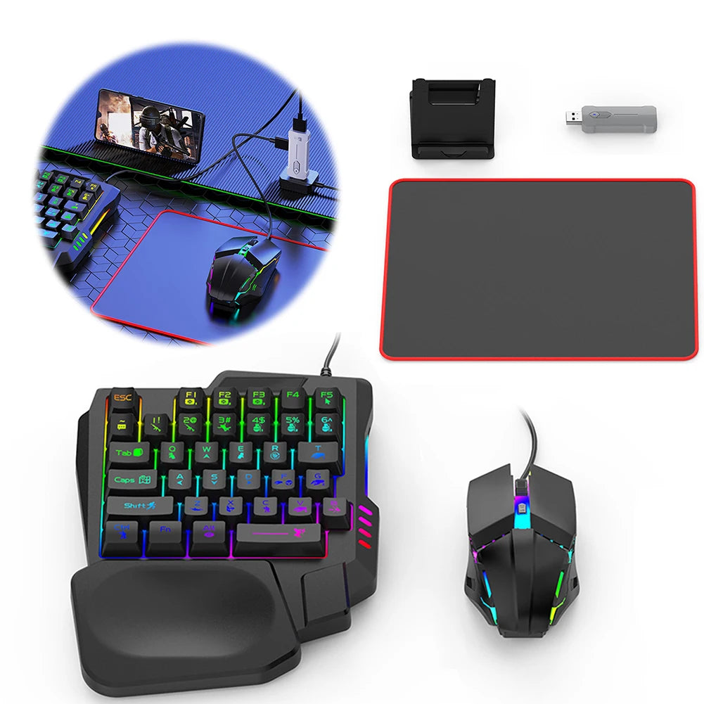 5 in 1 Mobile Controller Gaming Keyboard Mouse Converter BT 5.3 for PUBG Mouse Keyboard Adapter Converter for Gamer Accessories