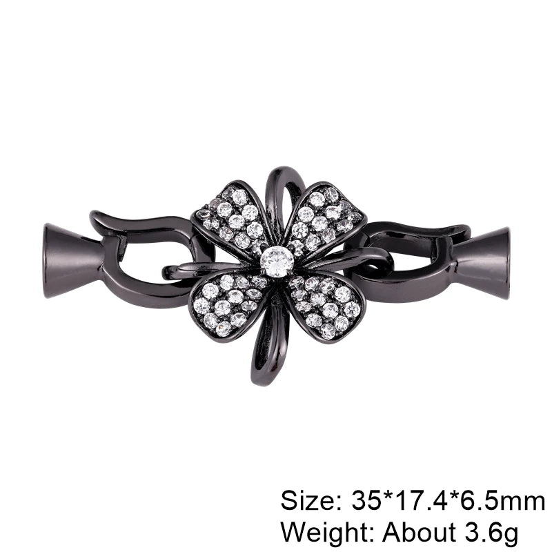 Juya 18K Gold Plated Decorative Connector Fastener Clasps Accessories For DIY Women Needlework Beads Gems Pearls Jewelry Making