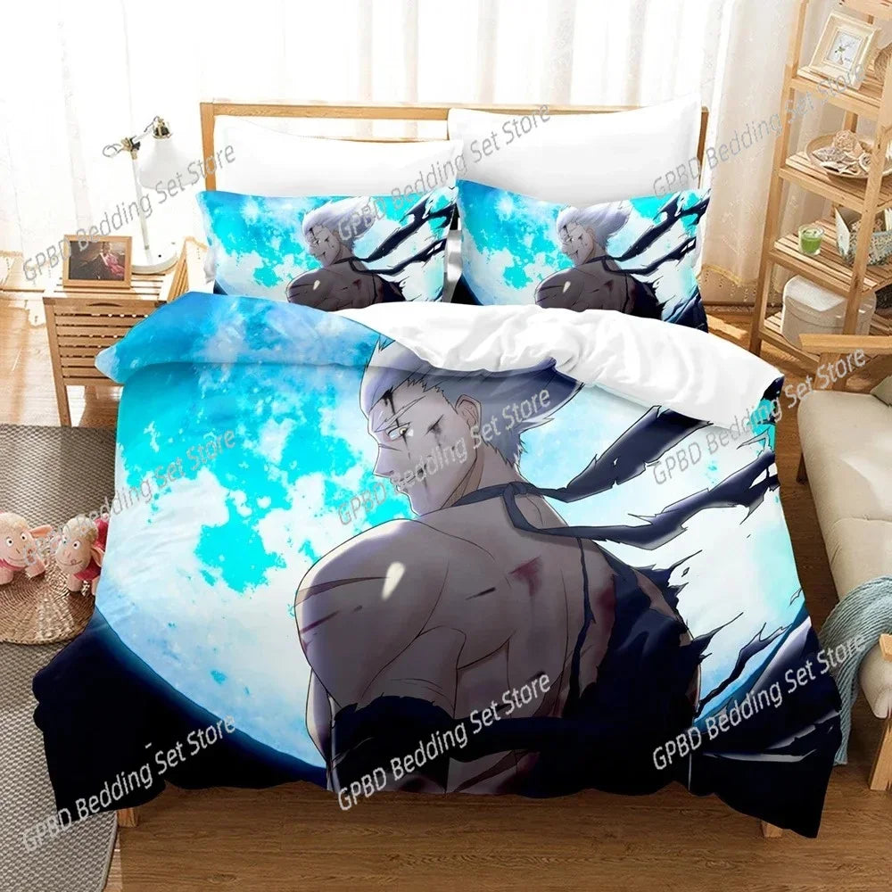 3D Anime Duvet One Punch Man Comfortable Duvet Quilt Cover Pillowcase Bedding Set Children Bedroom Decoration Home Textile