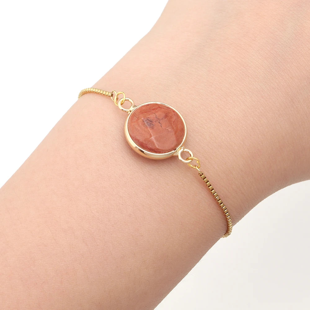 2-4pcs/lot Natural Stone Faceted Pendant Rose Quartz Lapis Lazuli Jade Charms For DIY Fashion Bracelet Necklace Jewelry Accessor