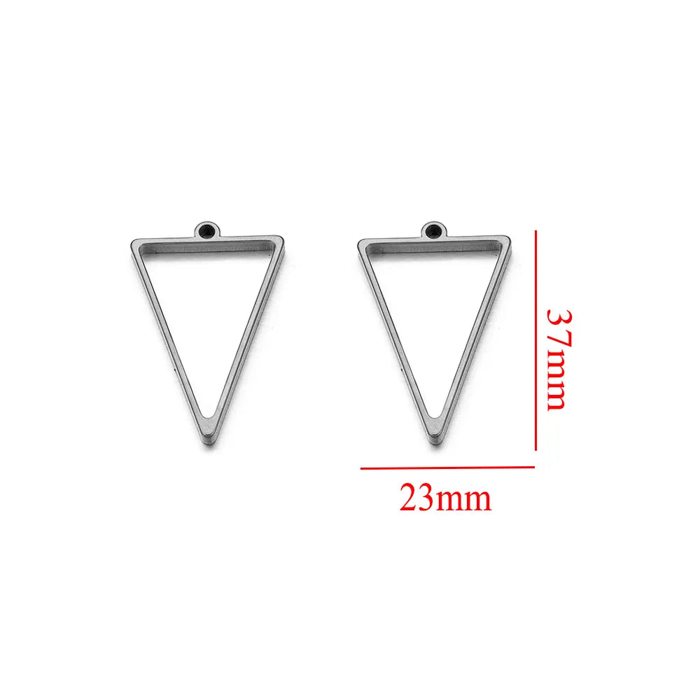 10pcs Stainless Steel Geometric Metal Connector Charms Frames Base DIY Making Epoxy Resin UV Crystal Molds for Jewelry Necklaces