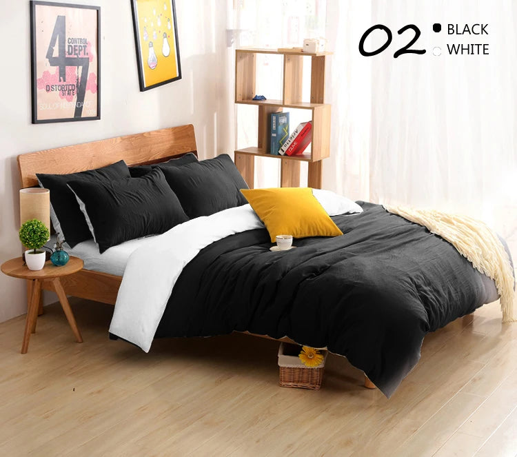 Black Bedding Russia Euro Family Size Duvet Cover set Bedding Sets Custom Size Bedclothes Single Queen Double Super King