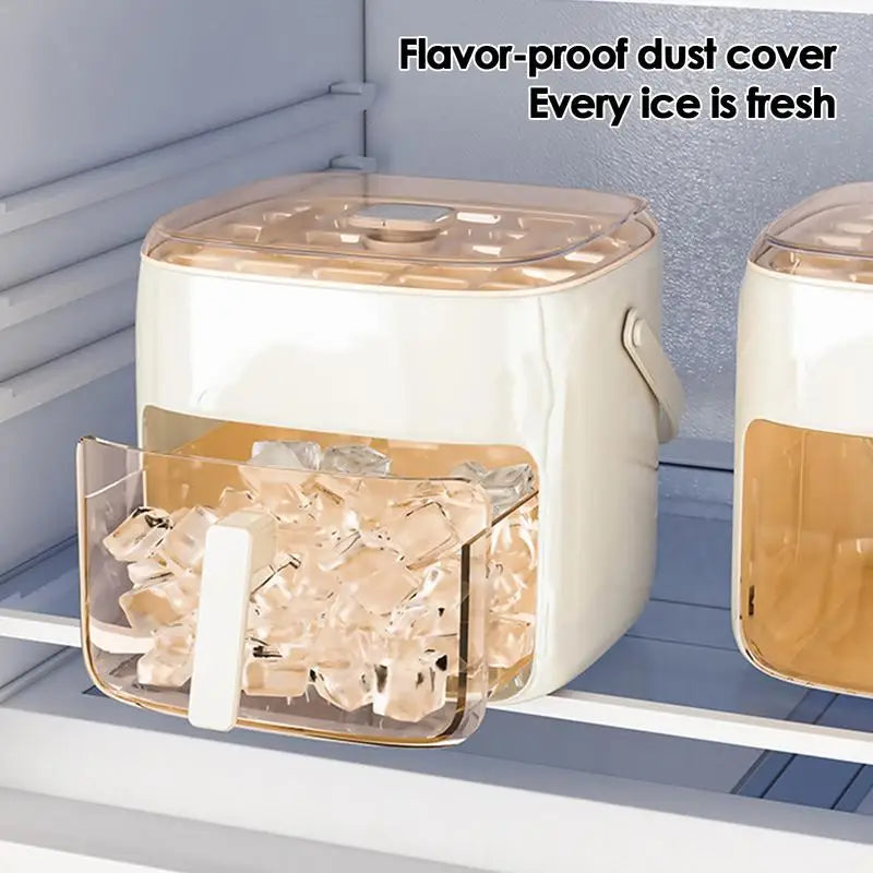 Ice Cubes Trays Ice Cubes Tray With Lid For Freezer Press Non-Stick Iced Bucket Easy Release Kitchen Gadgets For Freezer Home &