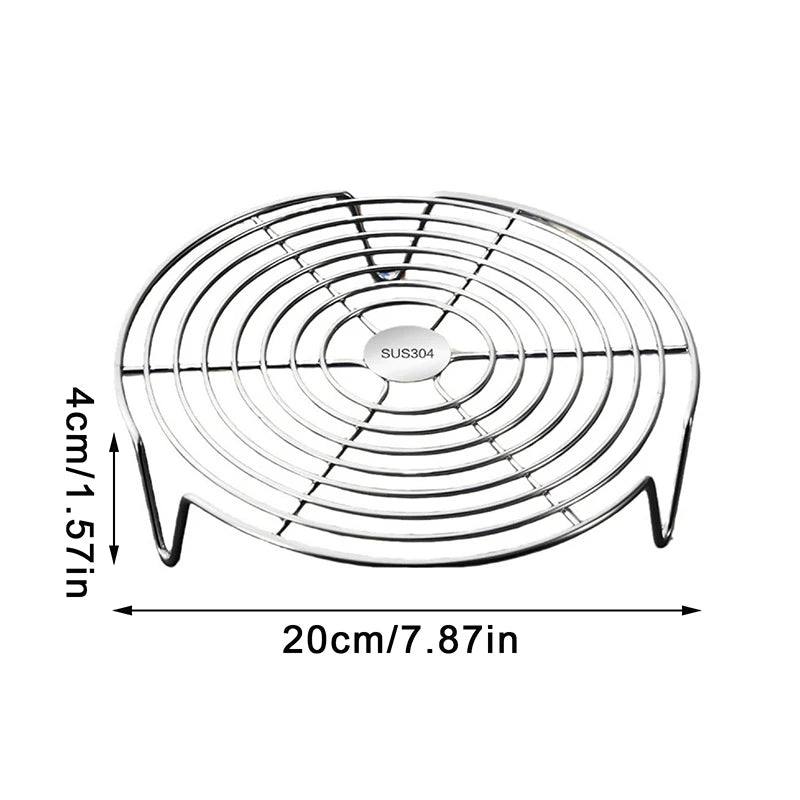 Stainless Steel Steaming Rack Multifunction Steamer Rack Pot Steaming Tray Grill Stand For Dumpling Egg Kitchen Cooking Utensils
