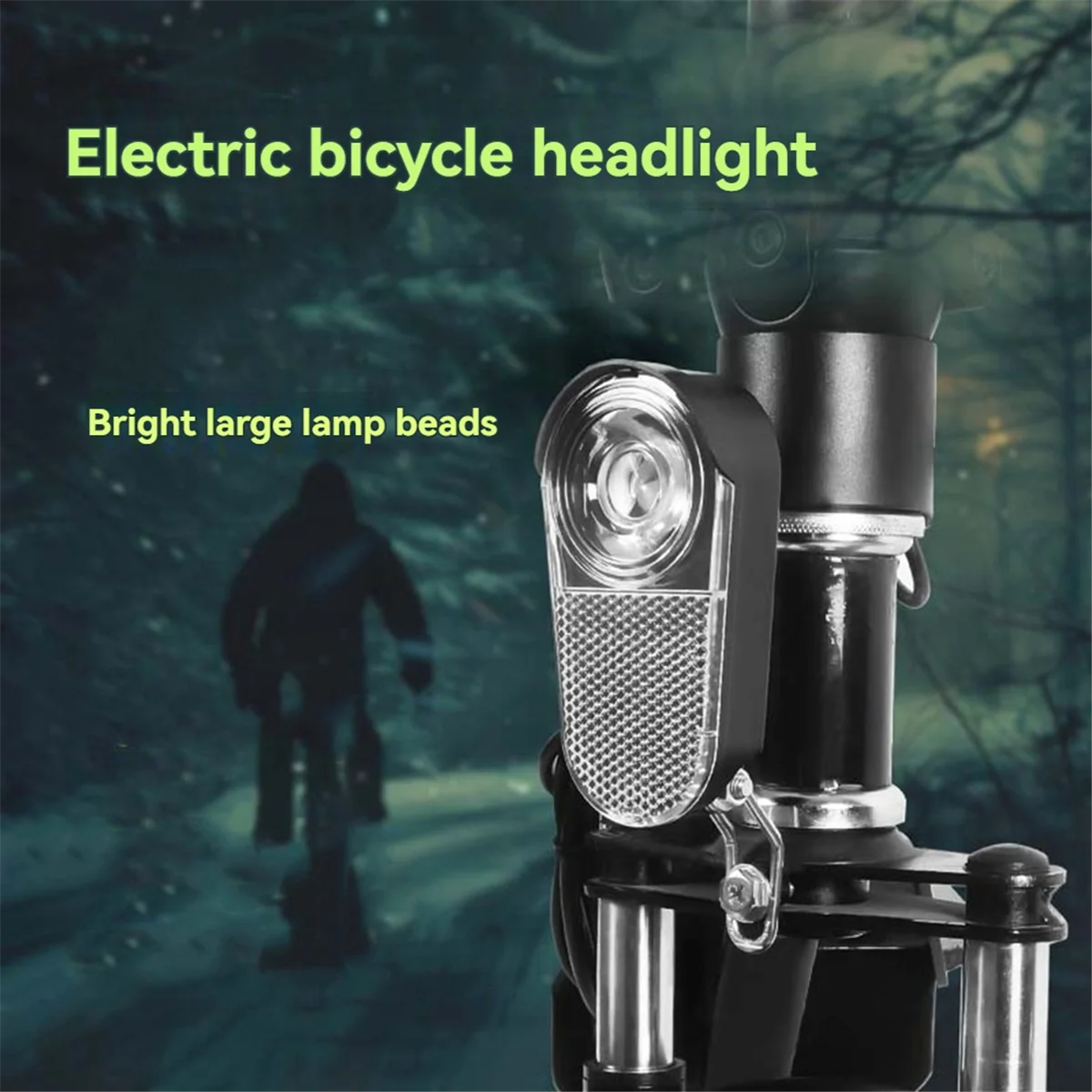 Get! 36V 48V Electric Bicycle Headlight Electric Bike Headlight Front Light Outdoor Night Riding Cycling Parts Accessories