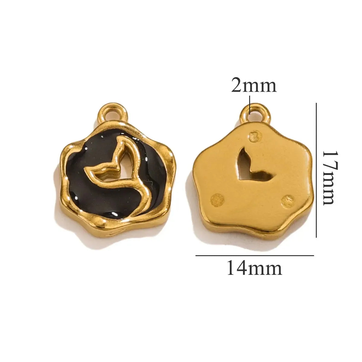 5pcs Stainless Steel Enamel Mermaid Tail Charms Gold-plated for DIY Necklaces Bracelet Earring Jewelry Making Supplies Wholesale