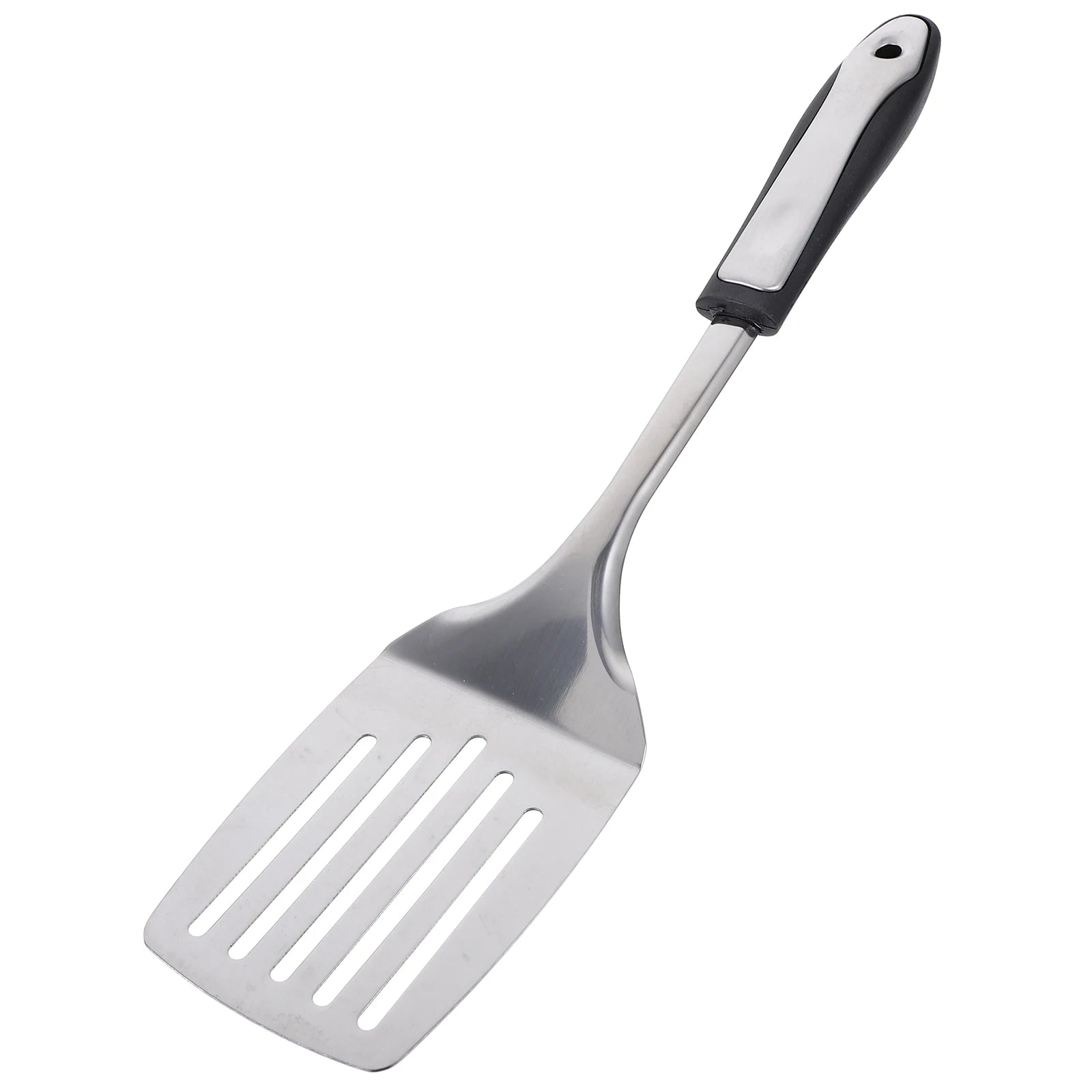 1Pcs Steak Spatula Premium Stainless Steel Slotted Shovel for Bbq Home Restaurant Kitchen Gadget Non-Slip Handle Hanging