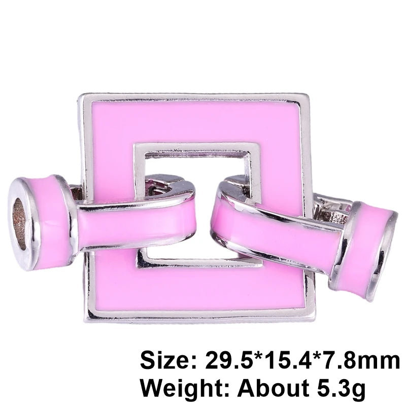 Juya 18K Gold Plated Decorative Connector Fastener Clasps Accessories For DIY Women Needlework Beads Gems Pearls Jewelry Making