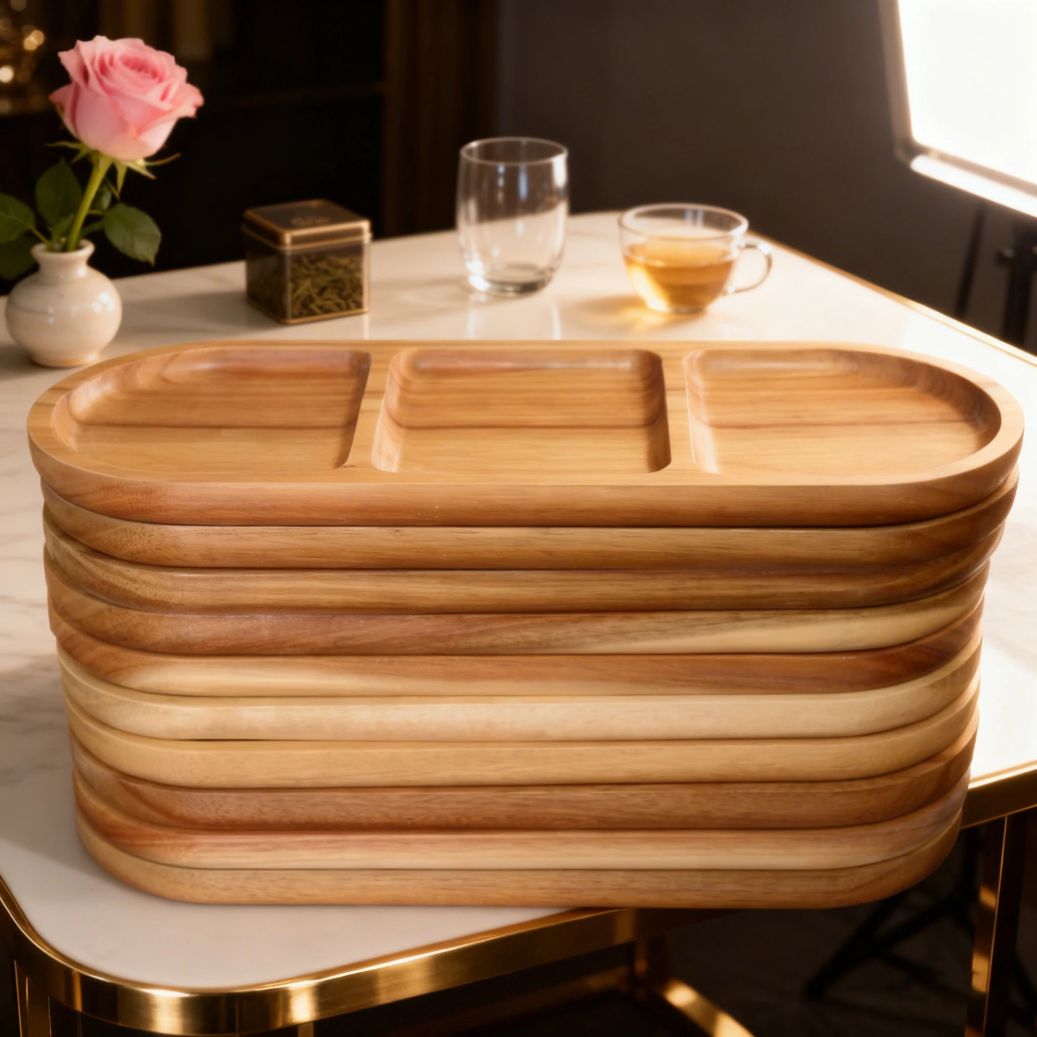 6/8/10/12PCS,Japanese Tray Vintage Tea Tray Dinner Dessert Tray Cake Kitchen Tray Storage Tray Kitchen Table Decor Kitchen Stuff