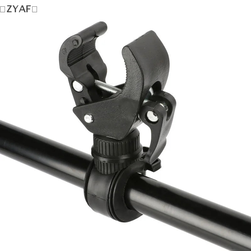 〔ZYAF〕Bicycle Light Mount - 360° Rotatable Bike Lamp Bracket With U-Shape Clip, Cycling Accessory For Flashlights