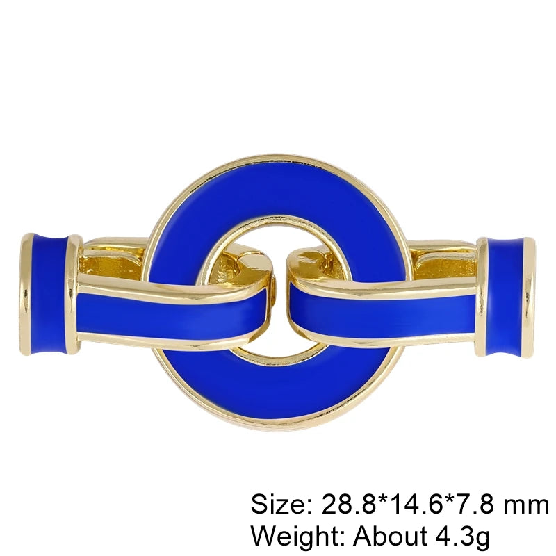 Juya 18K Gold Plated Decorative Connector Fastener Clasps Accessories For DIY Women Needlework Beads Gems Pearls Jewelry Making