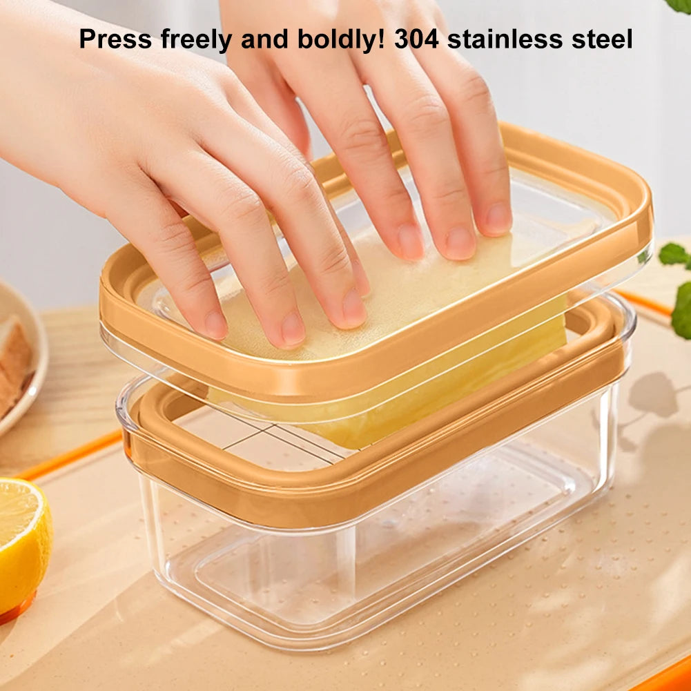 Refrigerator Butter Dish Box With Lid Slicers Case Knife Gadget Kitchen Tool Fridge Storage Lid Cutter Slicing Cheese Board Sets