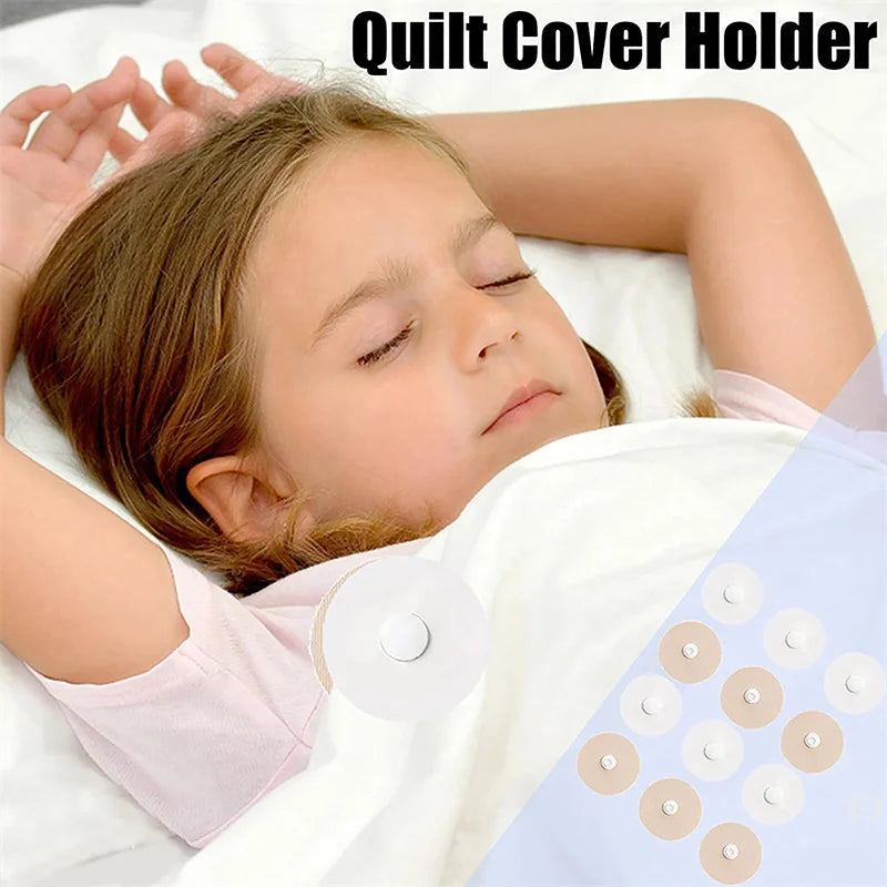 [YU]1/4/6/10Pairs Duvet Snaps Round Non-Iron On And Needleless Duvet Clips Prevents Duvets From Shifting In The Quilt Cover