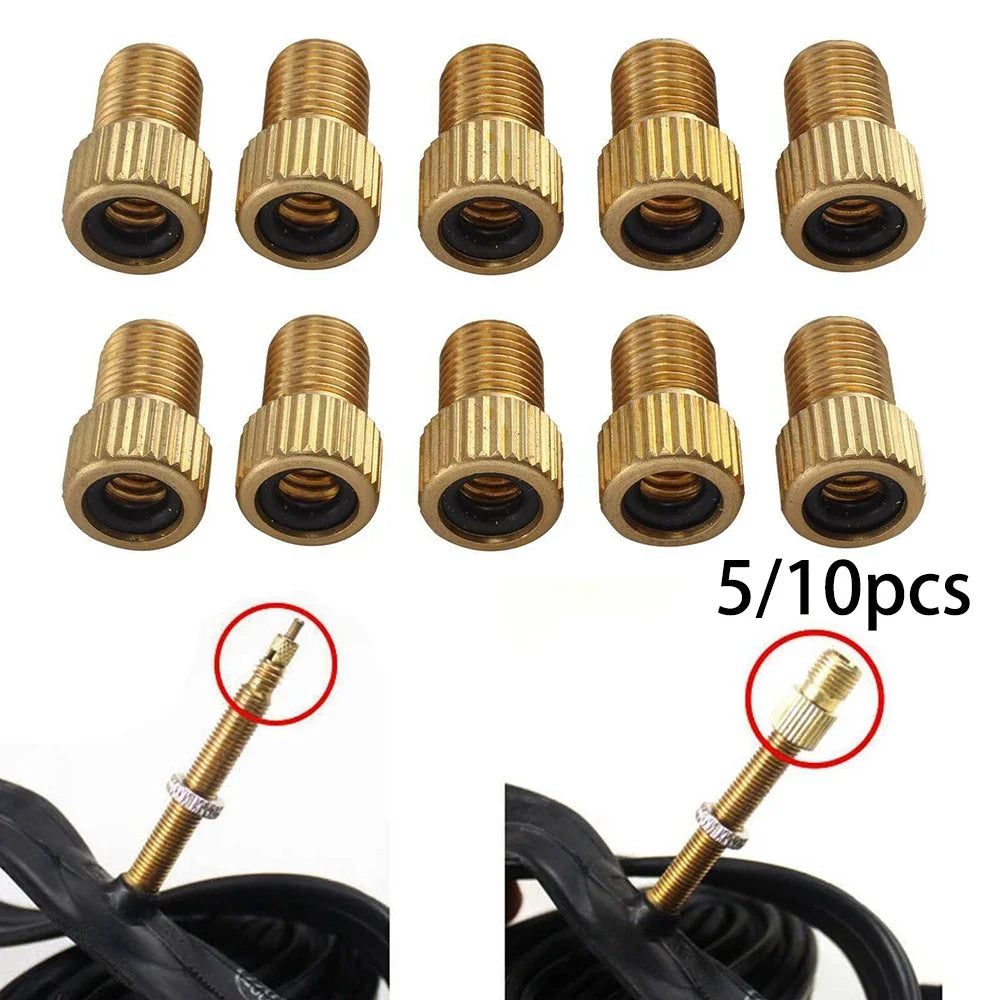5/10PCS Bicycle Valve Adapter Dv Sv For French To Dunlop Car Valve Car Pump Bike Valve Adapters Accessories