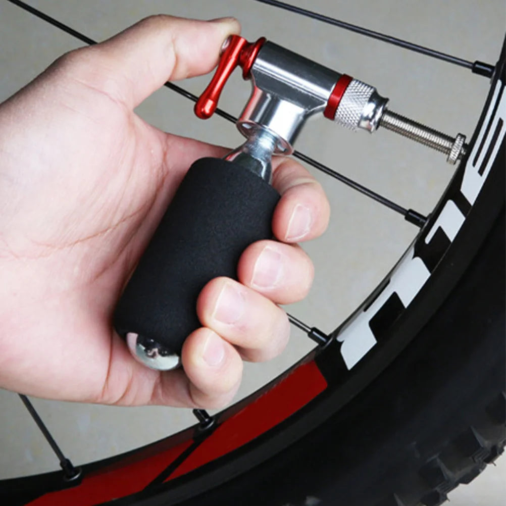 6Pcs Professional Bike Pump Cover Black Sponge Windproof Light Portable Air Tire Inflator Cover Bike Inflator Accessories