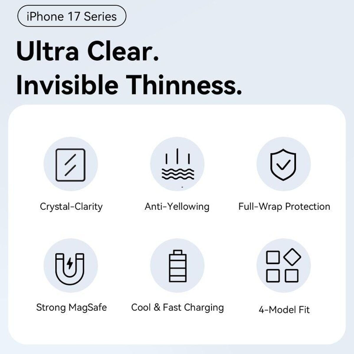 Mobile cover Vention KVBTCB-10 Transparent