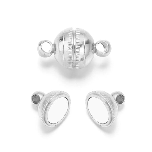 5pcs/lot Copper Strong Magnetic Clasps Round End Clasp Connectors For Jewelry Making DIY Handmade Bracelet Necklaces Accessories