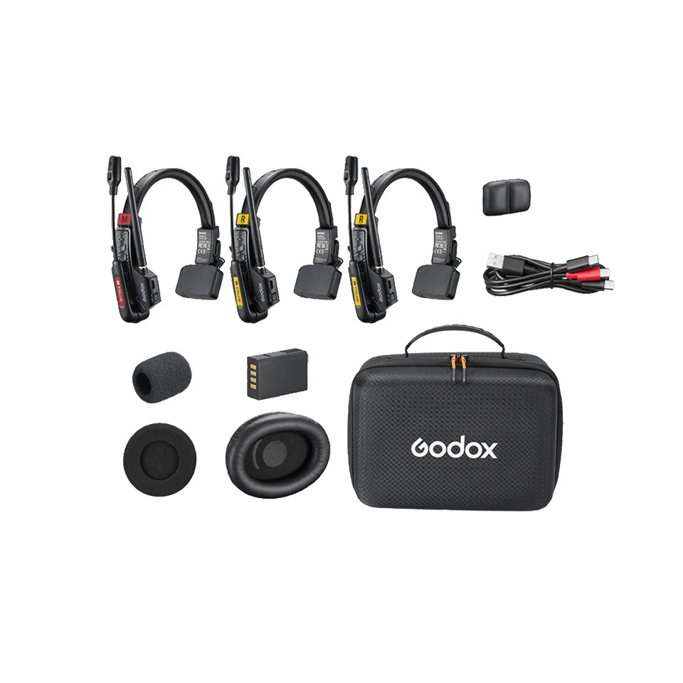 Godox SKYTALK AIR 2.4G Wireless Mic Full Duplex Intercom Real-Time Monitoring & Compact Design for Outdoor Live/Field Recording