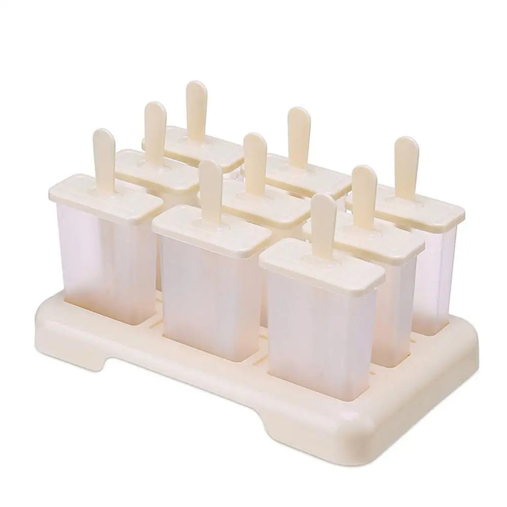Ice Cream Popsicle Mold DIY Ice Cream Machine Homemade Ice Box with Plastic Stick Ice-lolly Mold Ice Cube Tray Kitchen Gadgets
