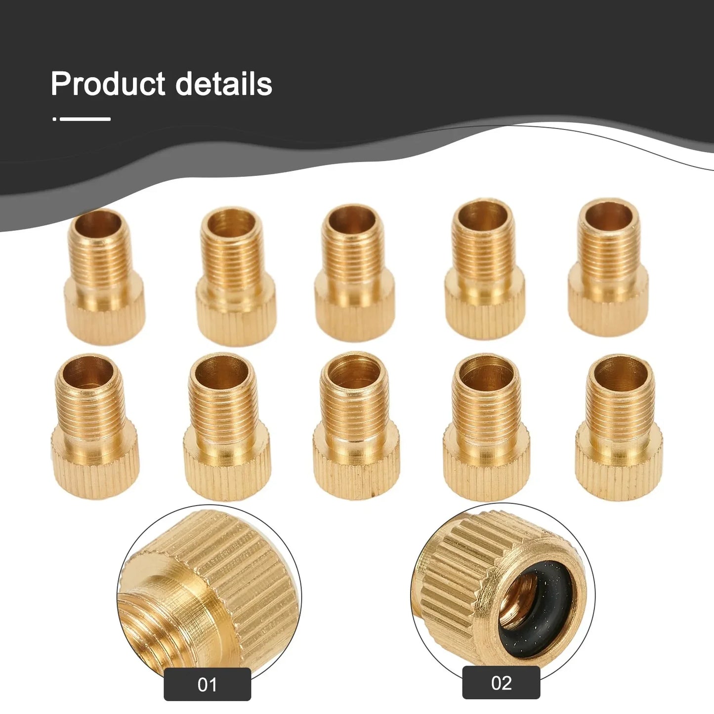 5/10PCS Bicycle Valve Adapter Dv Sv For French To Dunlop Car Valve Car Pump Bike Valve Adapters Accessories