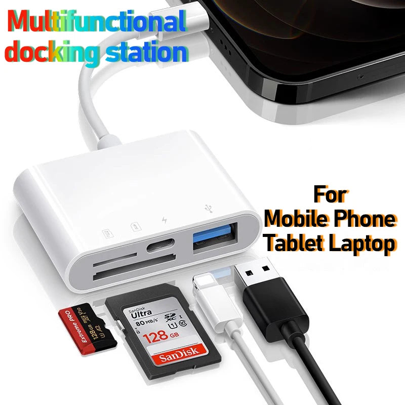 OTG Adapter HDMI 3 5 mm Jack SD TF Lightning USB-C HUB Docking Station for iPhone Mobile iPad Tablet MacBook Laptop Accessories