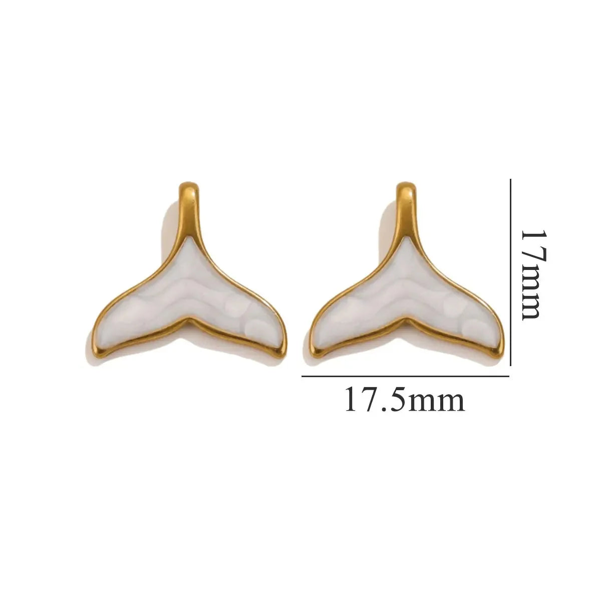 5pcs Stainless Steel Enamel Mermaid Tail Charms Gold-plated for DIY Necklaces Bracelet Earring Jewelry Making Supplies Wholesale