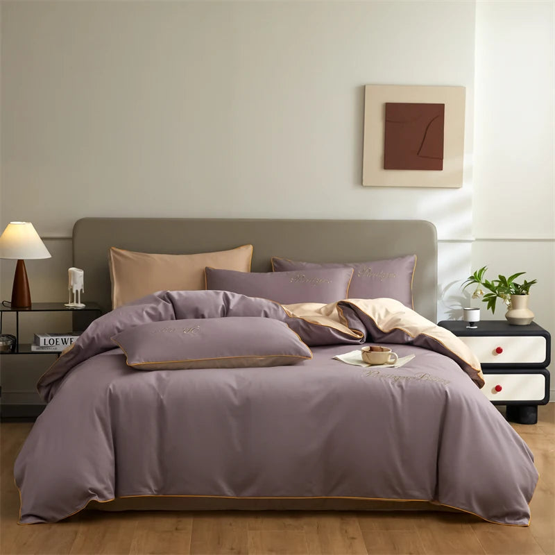 3pcs 100% Egyptian Cotton Duvet Cover Set 1pc Duvet Cover and 2pcs Pillowcases 150*200/200*230cm Single/double Queen King Size