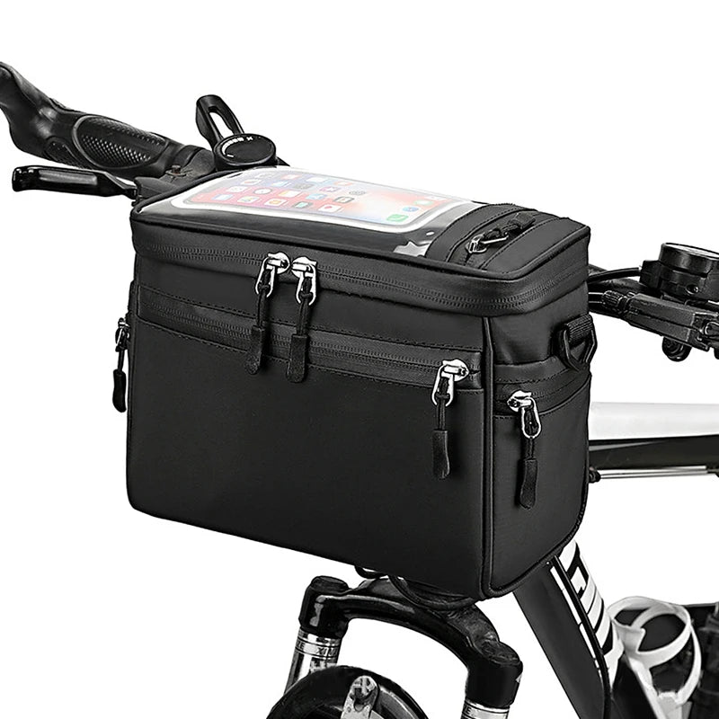 Bike Handlebar Bag Multifunctional Waterproof Bike Front Bag Bicycle Frame Bag Waist Shoulder Bag Cycling Accessories