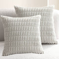 Corduroy Cushion Cover | Soft Plush Cushion Cover | 45x45cm | Light Grey Cushion Cover