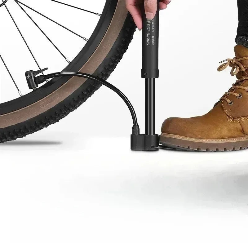 For MTB Bicycle Pump 80 PSI Bike Manual Cycling Accesories for West Biking Air Pump Balloon Tire Inflator Valve Floor Pump