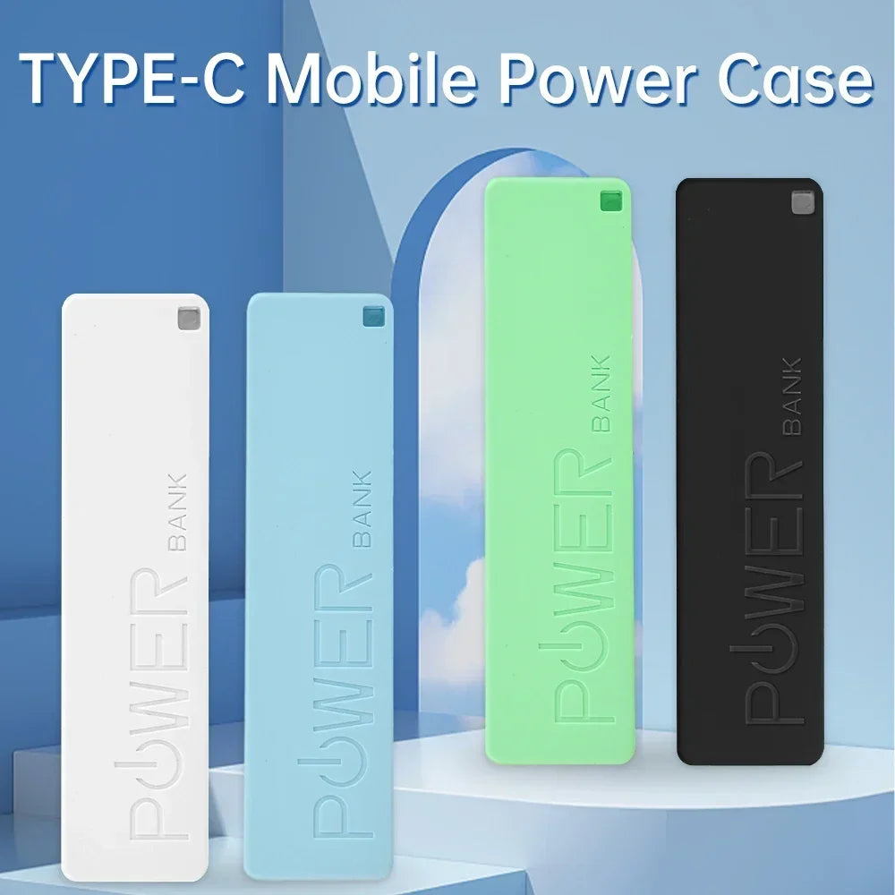 DIY TYPE-C 1 Section 18650 Power Bank Kit Battery Charger Case Portable USB Power Bank Kit Storage Case Mobile Power Supply Box