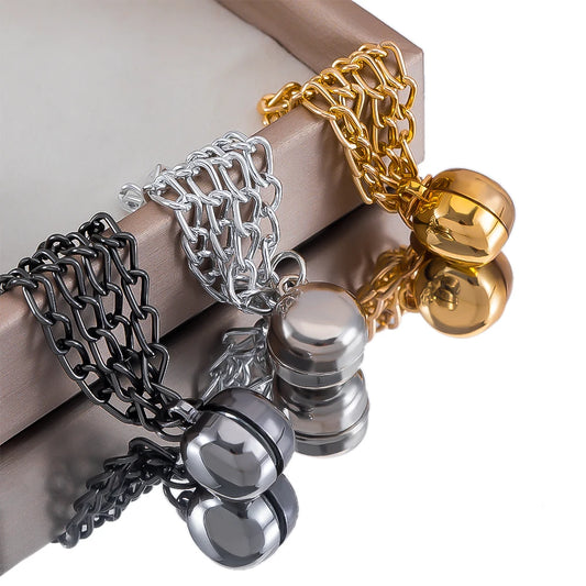 1pc 2pcs 4pcs 8pcs Tuck Waist Design Metal Chain Magnetic Buckle Long Pant Sleeve Shorten Free-suturing Fixed Alloy Brooch Strap