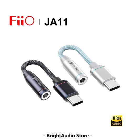 FIIO JadeAudio JA11 HI-RES Type C to 3.5mm Earphone Audio Adapter USB DAC Audio Cable for Phones