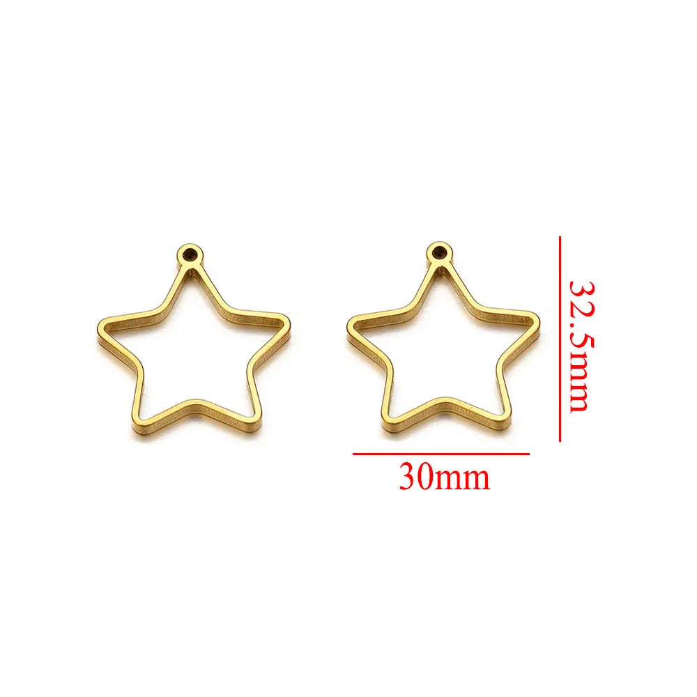10pcs Stainless Steel Geometric Metal Connector Charms Frames Base DIY Making Epoxy Resin UV Crystal Molds for Jewelry Necklaces