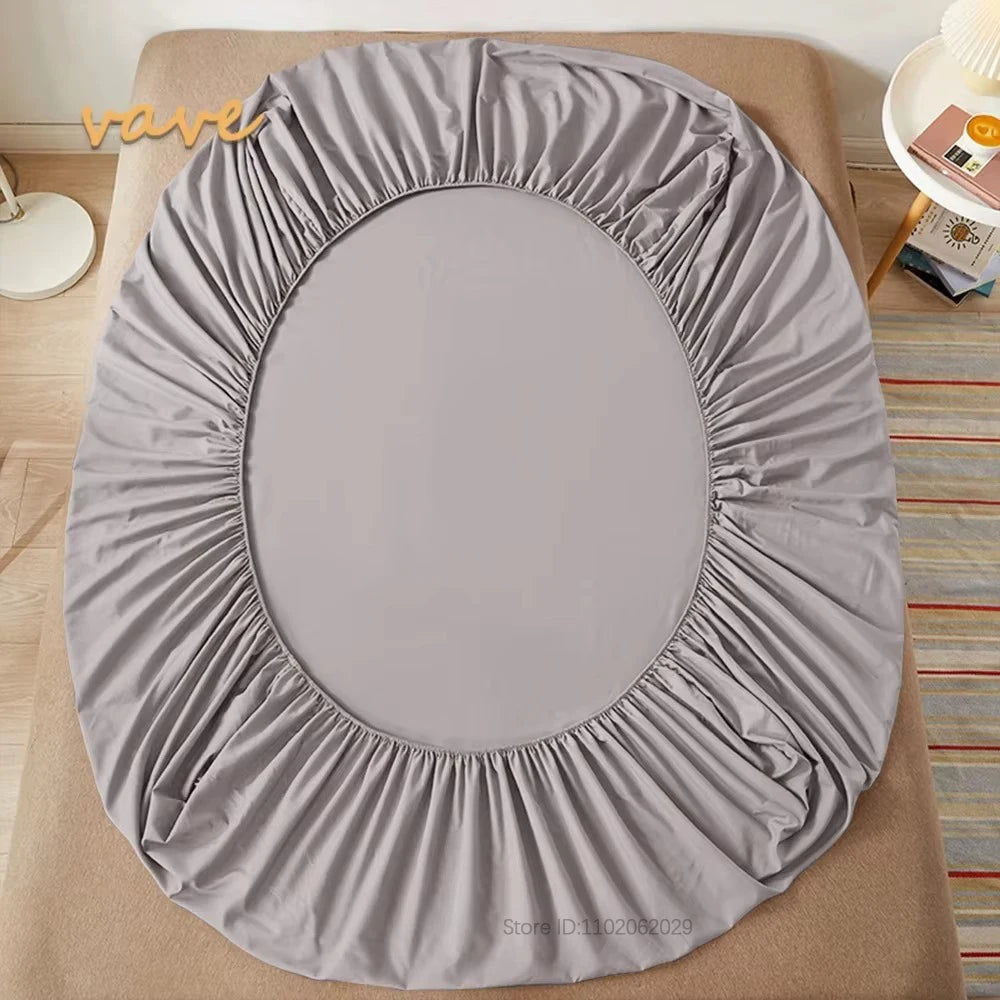 Single/Double/King/Queen Beds Cotton Fitted Sheet for Mattress Pads and Bedspread Covers in All Bed Sizes 140/150/160/180x200