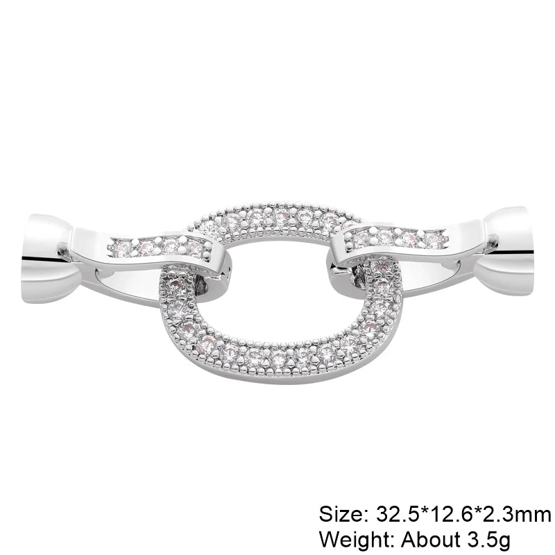 Juya 18K Gold Plated Decorative Connector Fastener Clasps Accessories For DIY Women Needlework Beads Gems Pearls Jewelry Making