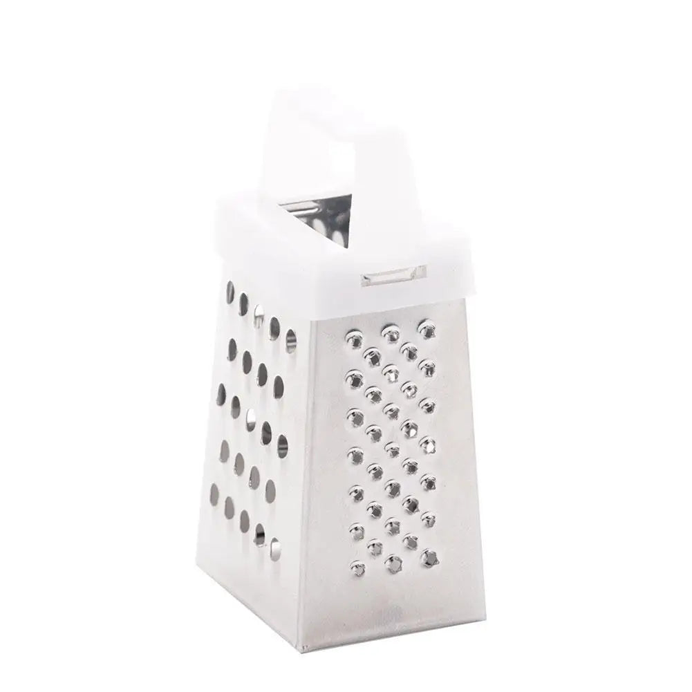 Stainless Steel Mini Four-Sided Grater Planer Multipurpose Vegetables Cutter 4 Sided Blades Household Box Grater Container