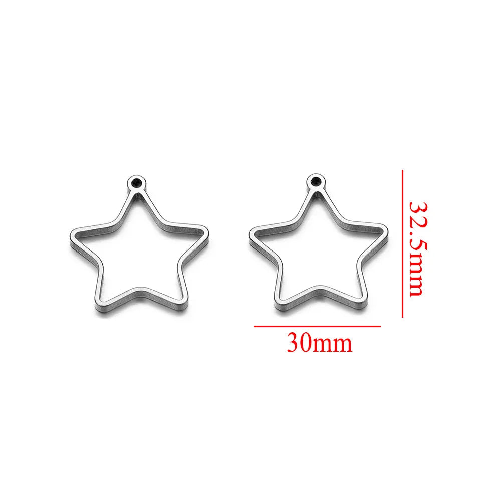 10pcs Stainless Steel Geometric Metal Connector Charms Frames Base DIY Making Epoxy Resin UV Crystal Molds for Jewelry Necklaces