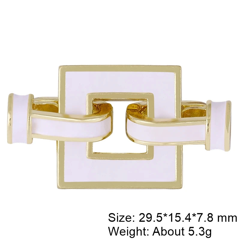 Juya18K Gold Silver Plated Decorative Connector Lock Fasteners Hooks Clasps For DIY Beadwork Beads Crystal Pearls Jewelry Making