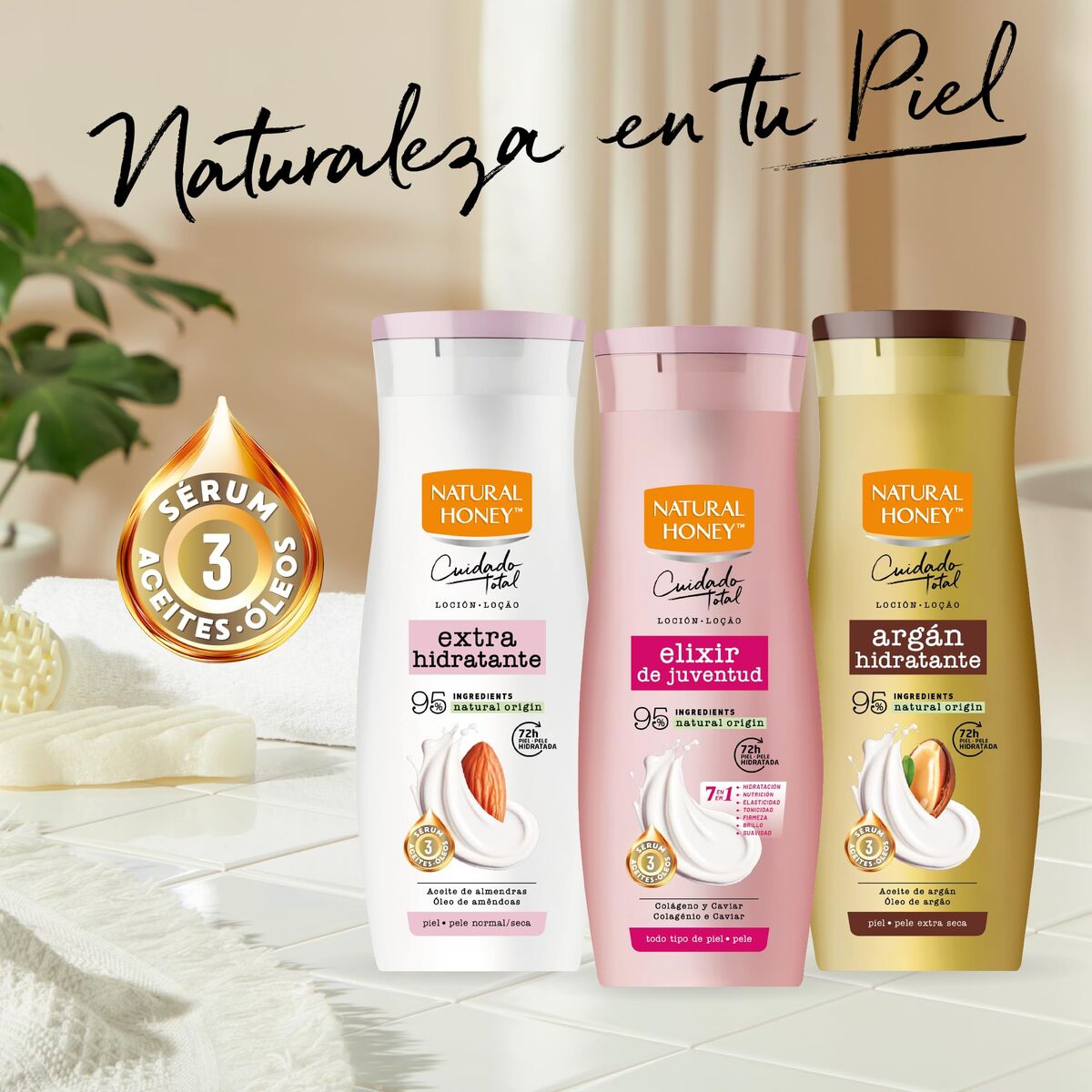 Body Lotion Natural Honey ELIXIR  DE ARGAN 330 ml