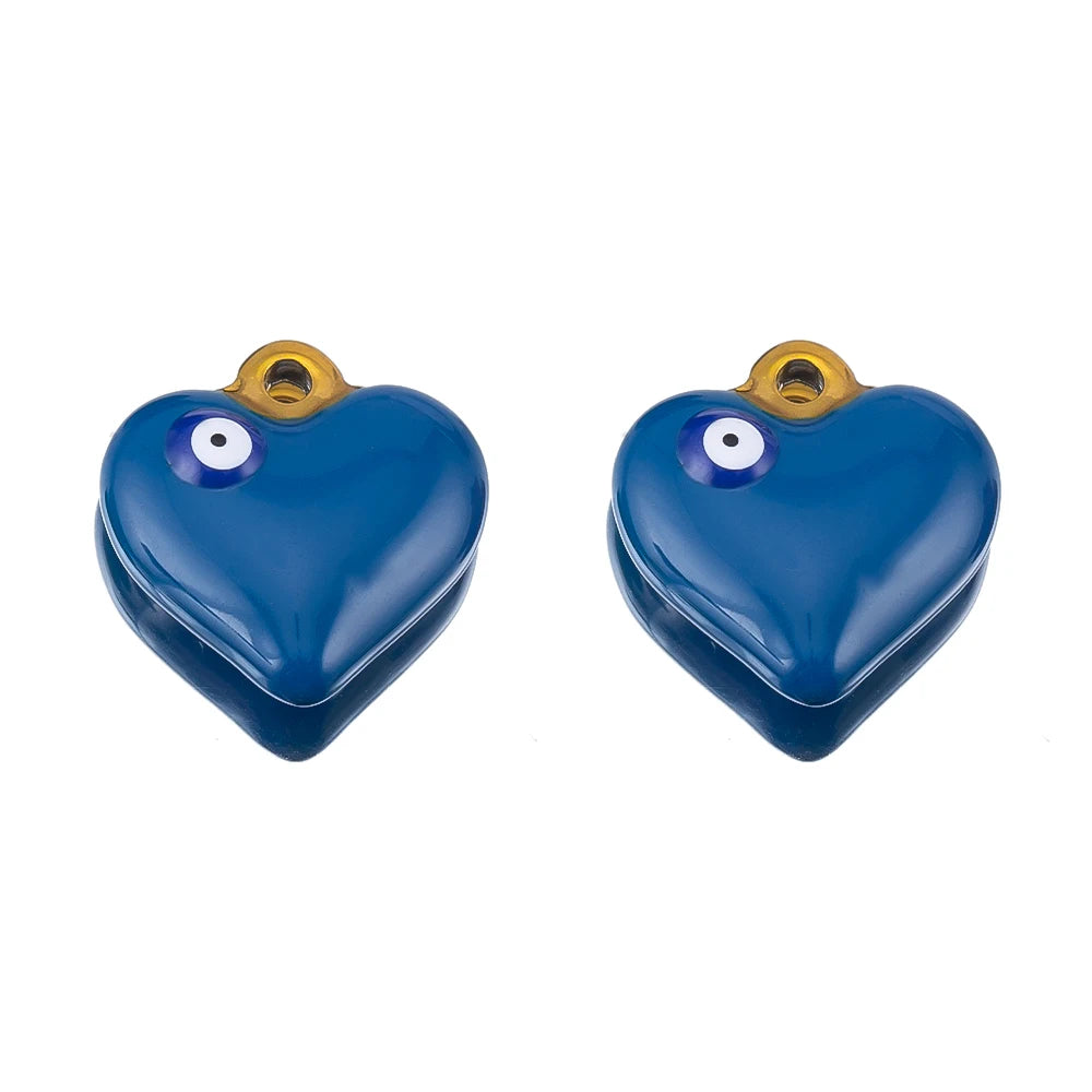 New Fashion Stainless Steel Pendant Circle Heart Pendant,Multi-color Available for Necklace, Earrings, Jewelry Making DIY Crafts