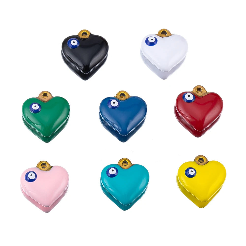 New Fashion Stainless Steel Pendant Circle Heart Pendant,Multi-color Available for Necklace, Earrings, Jewelry Making DIY Crafts