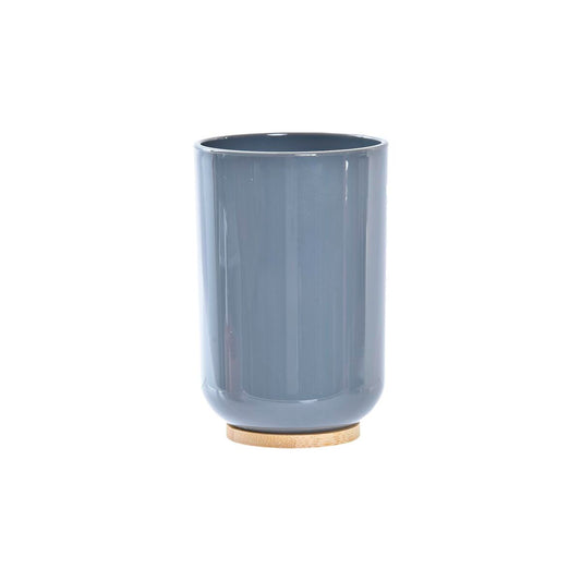 Bath Set DKD Home Decor Natural Grey Orange Coral Aluminium Bamboo PS Modern (9 x 7 x 16 cm) (2 Units) (7 x 7 x 16 cm)