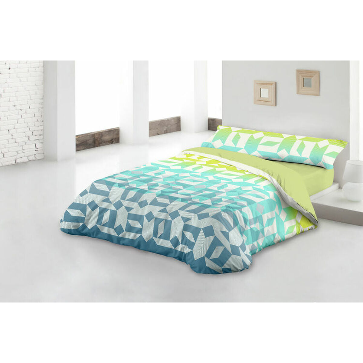 Duvet cover set Hosteline HARRIS Green Single 2 Pieces