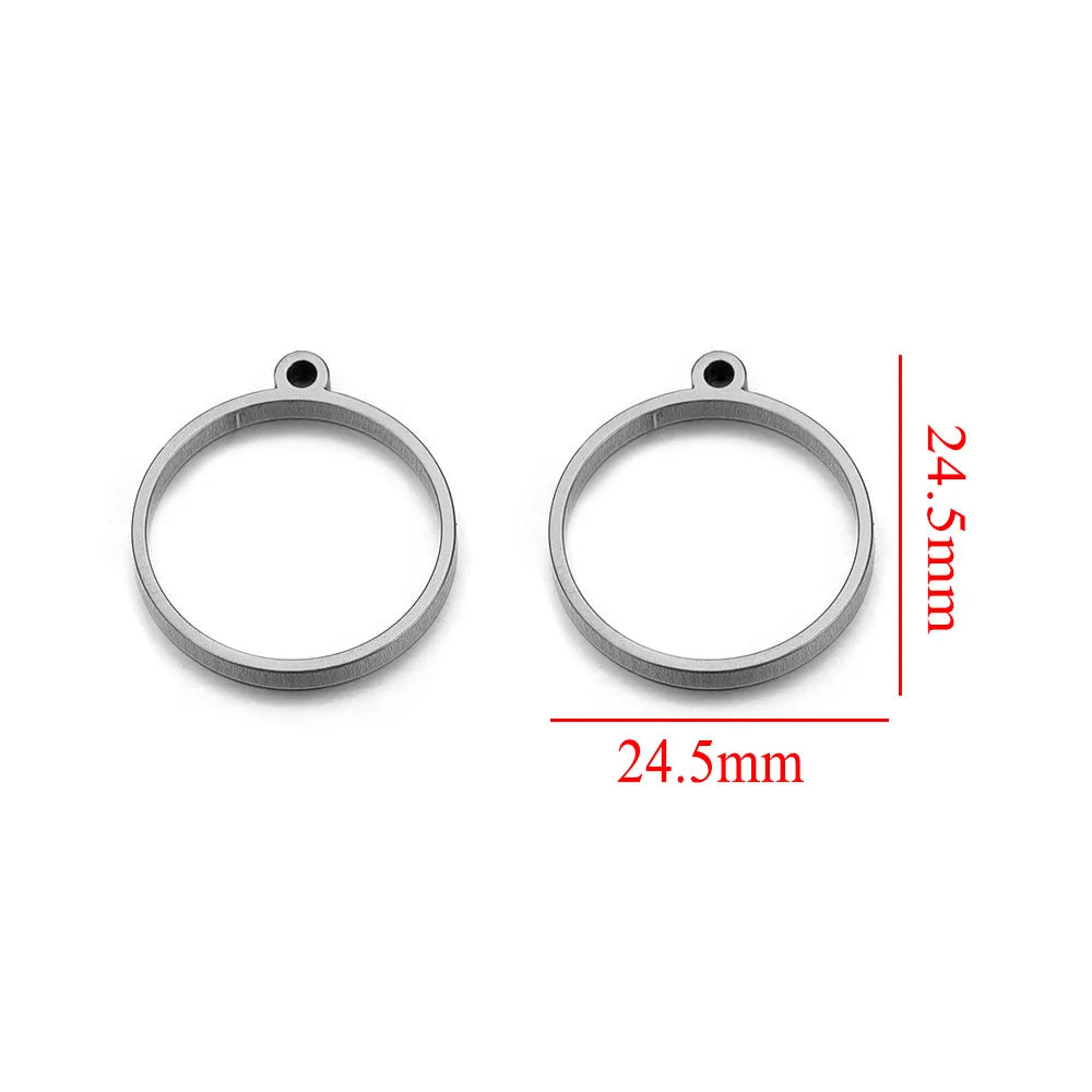 10pcs Stainless Steel Geometric Metal Connector Charms Frames Base DIY Making Epoxy Resin UV Crystal Molds for Jewelry Necklaces